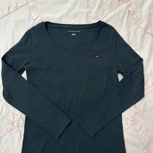 Tommy Hilfiger black long sleeve top.